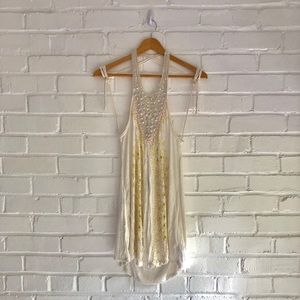 Anthropologie Halter with stone beading